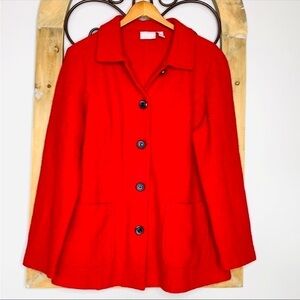 Chico’s red wool jacket EUC